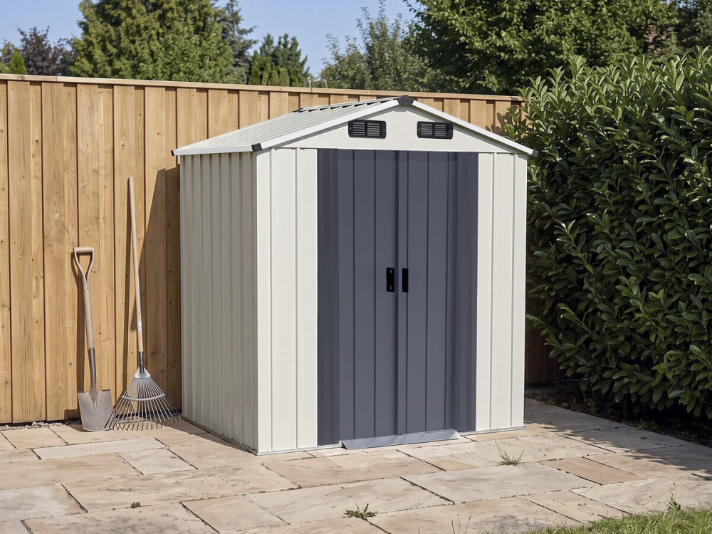 Abri de jardin en métal "Nebraska" - 2,17 m² - Beige