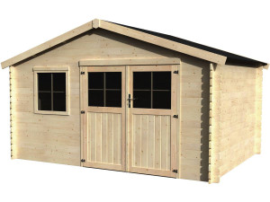 Abri de jardin bois "Flodeal" - 11.86 m² - 3.98 x 2.98 x 2.44 m - 28 mm
