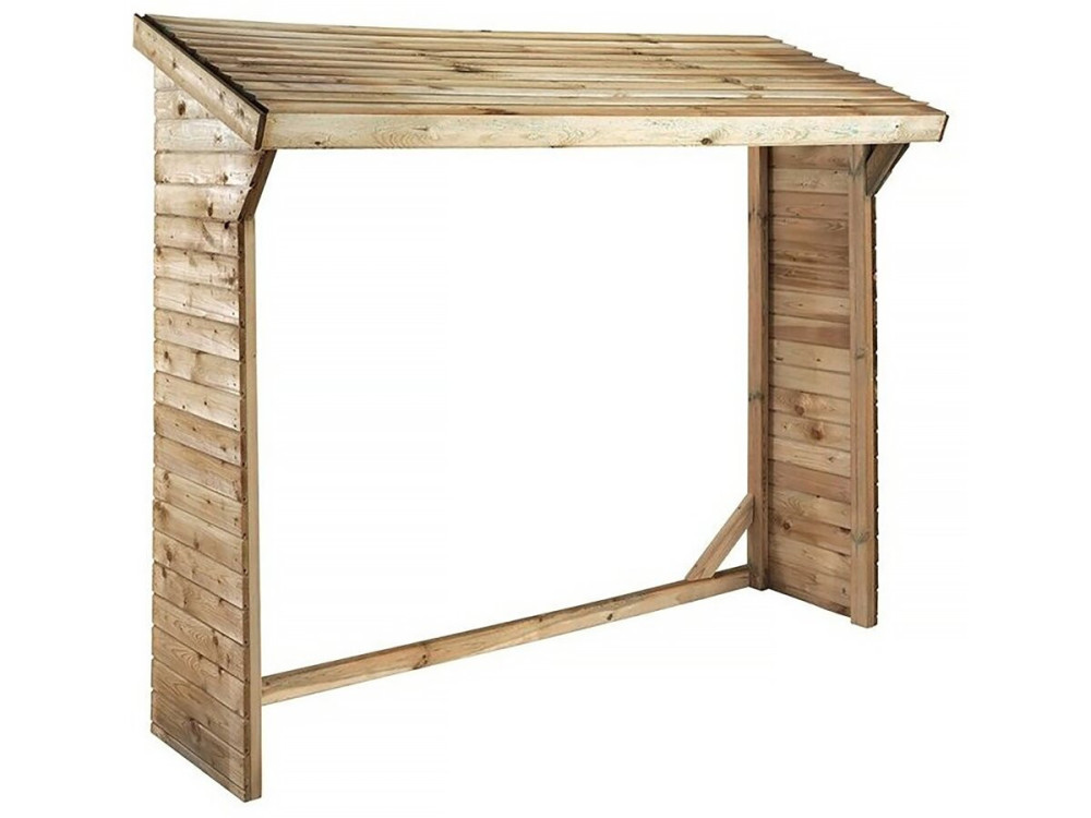 Abri bûches - 1.05 m² - 2.10 x 0.50 x 1.8 m- 2 Stères