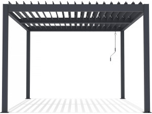 Pergola bioclimatique en aluminium "Windsor" - 3 x 4 m - Anthracite