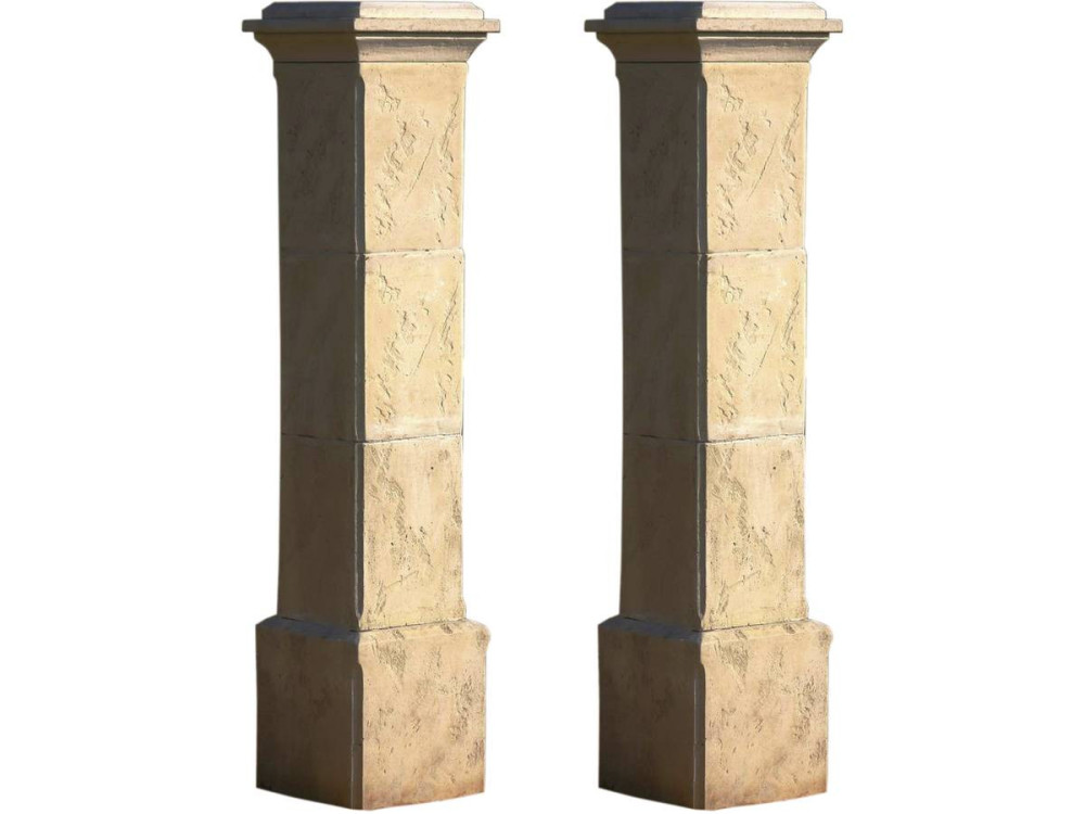 Lot de 2 piliers de portail "Tradition" - 41 x 41 x 200 cm
