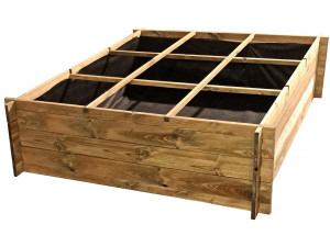 Carré potager en bois "Nigelle" - 140 x 140 x 40 cm