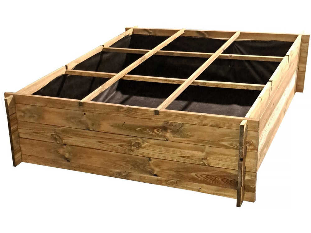 Carré potager en bois "Nigelle" - 140 x 140 x 40 cm