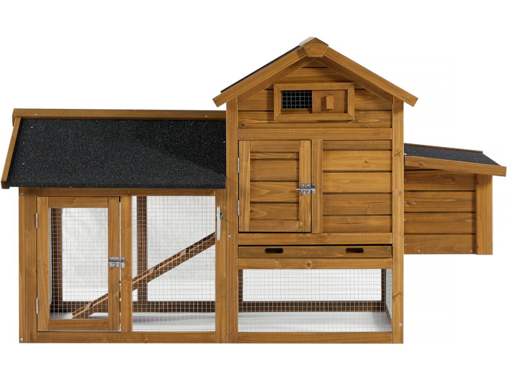 Poulailler "Poulette" avec pondoir en bois - Marron
