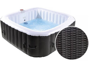 Spa Gonflable Nice en PVC - 6 places - Marron/Crème