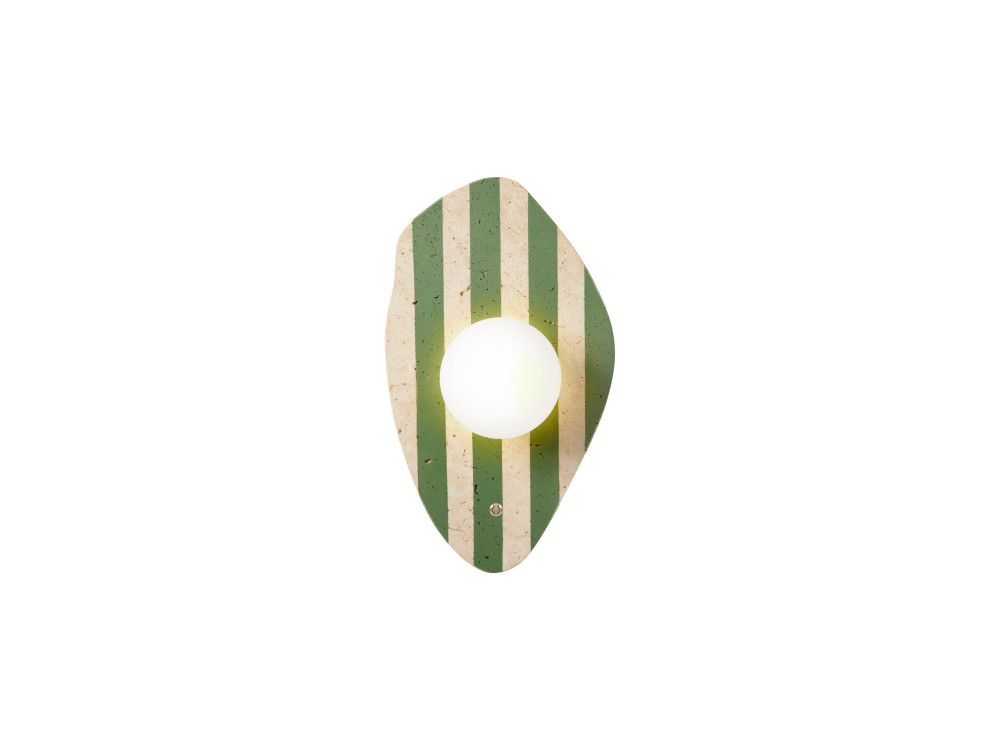 Applique murale en travertin "Espe" - Beige / Blanche / Verte