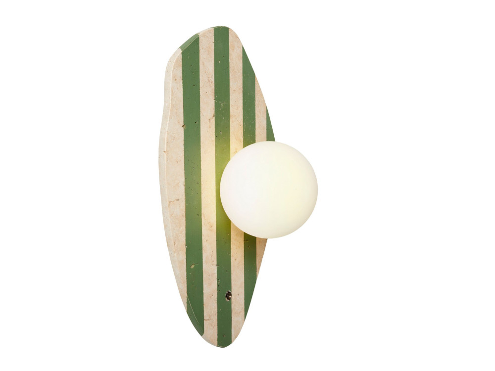 Applique murale en travertin "Espe" - Beige / Blanche / Verte