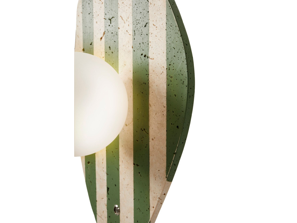 Applique murale en travertin "Espe" - Beige / Blanche / Verte