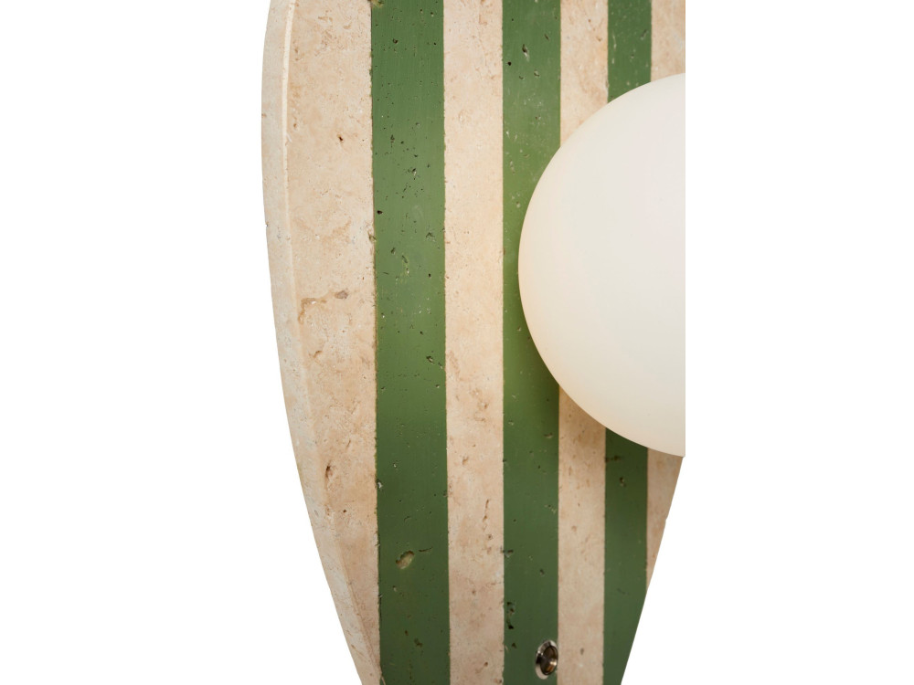Applique murale en travertin "Espe" - Beige / Blanche / Verte