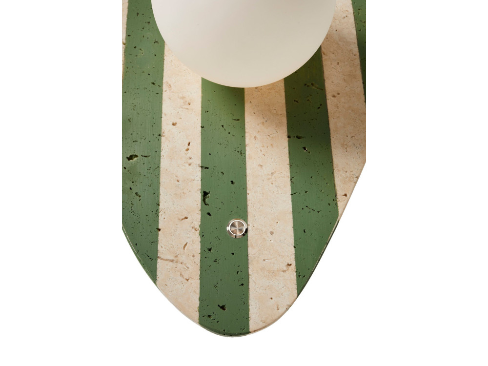 Applique murale en travertin "Espe" - Beige / Blanche / Verte