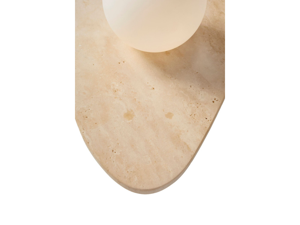 Applique murale en travertin "Busy" - Beige / Blanc