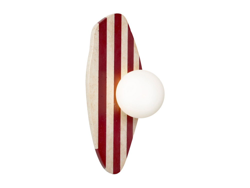 Applique murale en travertin "Forest"  - Beige / Rouge