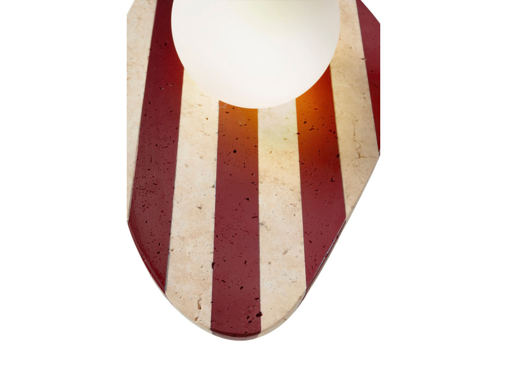 Applique murale en travertin "Forest"  - Beige / Rouge