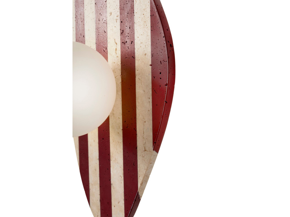 Applique murale en travertin "Forest"  - Beige / Rouge