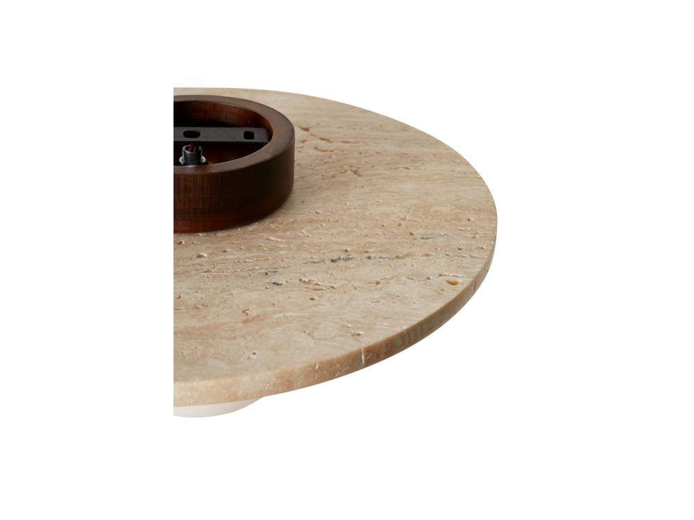 Plafonnier en travertin "Tor-Tun" - Beige / Blanc