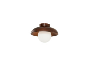 Plafonnier en bois "Hand-T" - Noyer / Blanc
