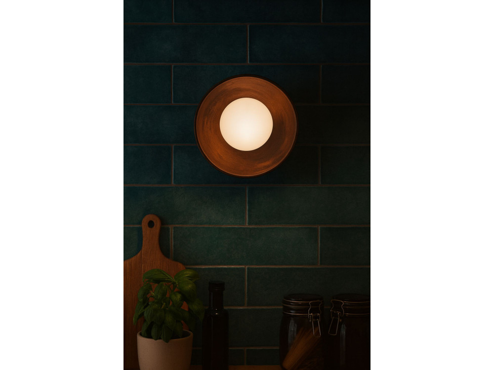 Applique murale en bois "Hand-S" - Noyer / Blanc