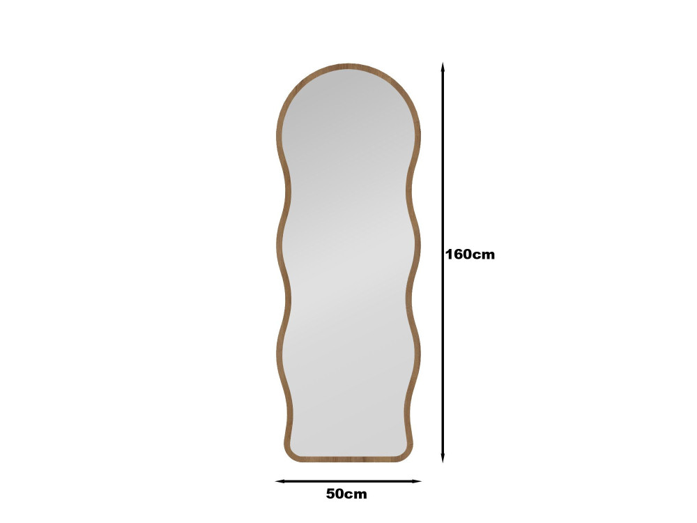 Miroir sur Pied en bois " Asial  " - 50 x 160 x 2,2 cm - Chêne Saphir