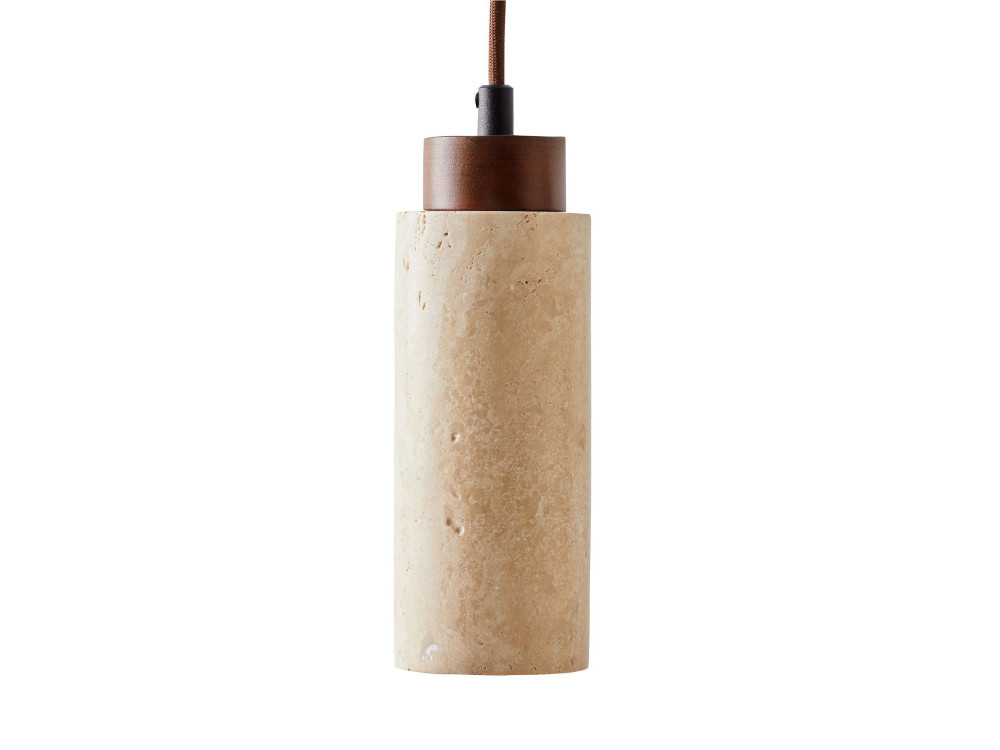 Lampe suspendue en bois "Babil" - Beige / Noyer
