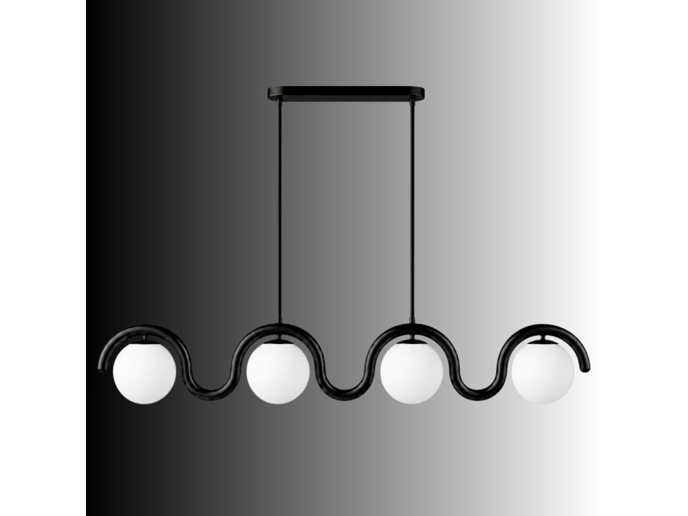 Lustre en métal "GEDIK-20443" - 110 x 17 cm - Noir