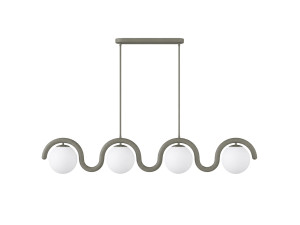 Lustre en métal "GEDIK-20443" - 110 x 17 cm - Gris