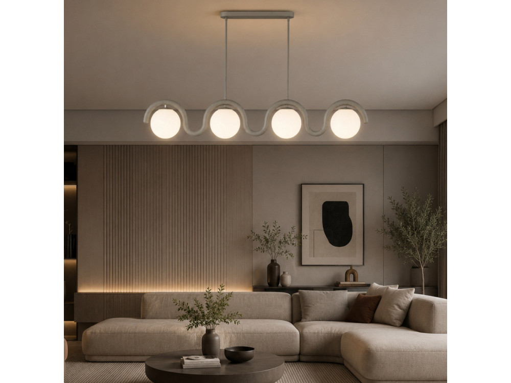 Lustre en métal "GEDIK-20443" - 110 x 17 cm - Gris