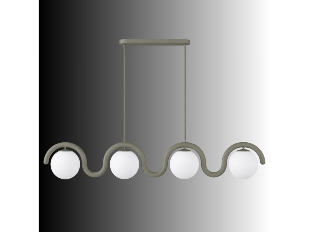 Lustre en métal "GEDIK-20443" - 110 x 17 cm - Gris