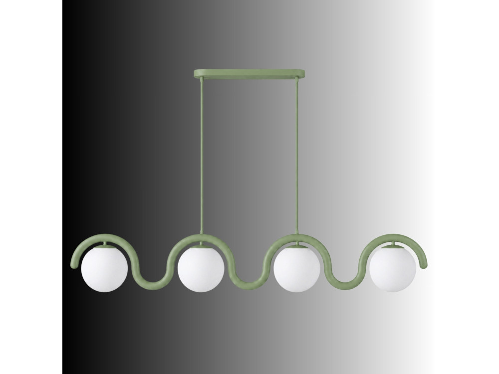 Lustre en métal "GEDIK-20443" - 110 x 17 cm - Vert