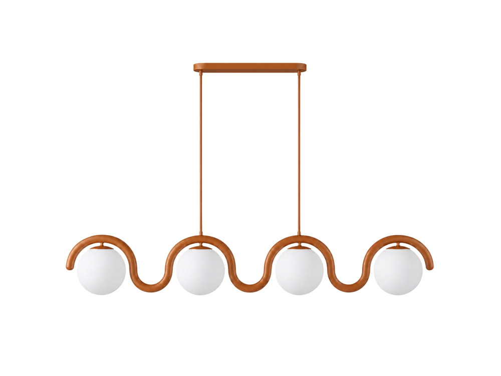 Lustre en métal "GEDIK-20443" - 110 x 17 cm - Marron / Orange