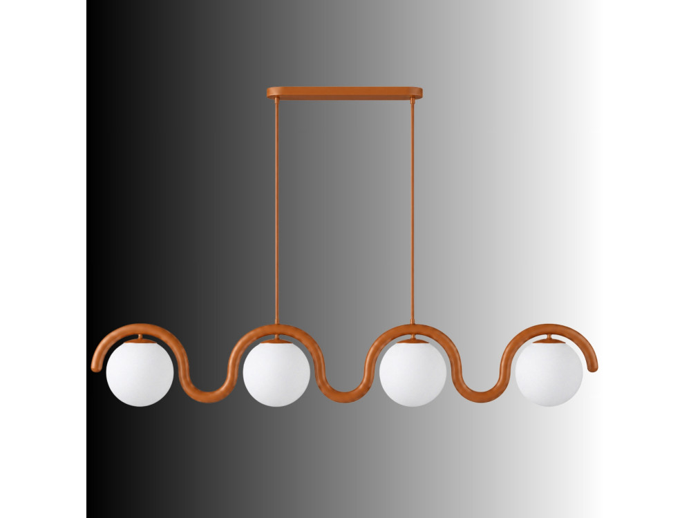 Lustre en métal "GEDIK-20443" - 110 x 17 cm - Marron / Orange