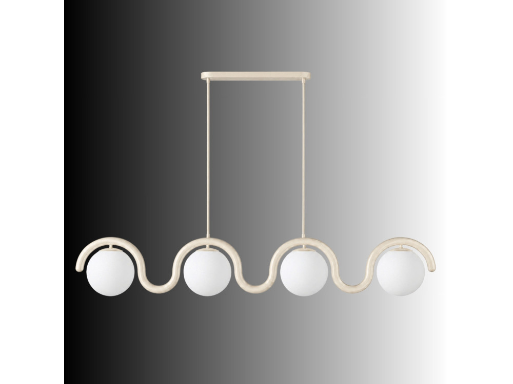 Lustre en métal "GEDIK-20443" - 110 x 17 cm - Beige