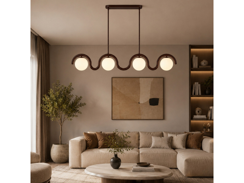 Lustre en métal "GEDIK-20443" - 110 x 17 cm - Marron
