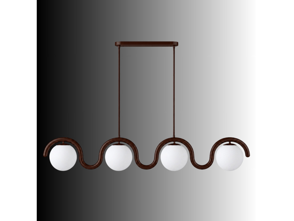 Lustre en métal "GEDIK-20443" - 110 x 17 cm - Marron