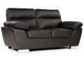 Canapé fixe en cuir reconstitué et PVC "Dallas" - 169 x 88 x 90 cm - 2 places - Chocolat