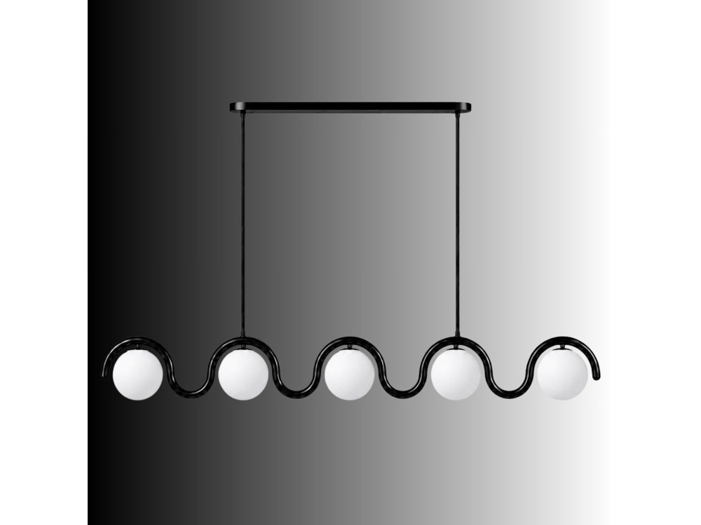 Lustre en métal "GEDIK-20444" - 140 x 17 cm - Noir
