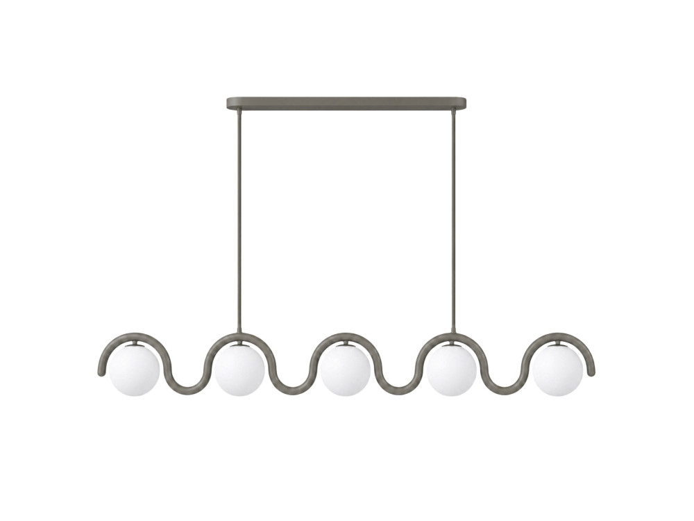 Lustre en métal " GEDIK-20444 " - 140 x 17 cm - Gris