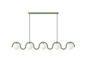 Lustre en métal "GEDIK-20444" - 140 x 17 cm - Vert Menthe