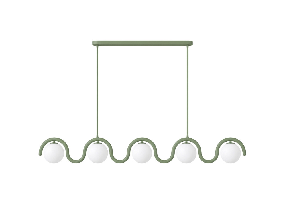 Lustre en métal "GEDIK-20444" - 140 x 17 cm - Vert Menthe