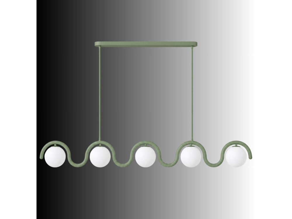 Lustre en métal "GEDIK-20444" - 140 x 17 cm - Vert Menthe