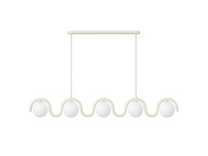 Lustre en métal "GEDIK-2044" - 140 x 17 cm - Beige