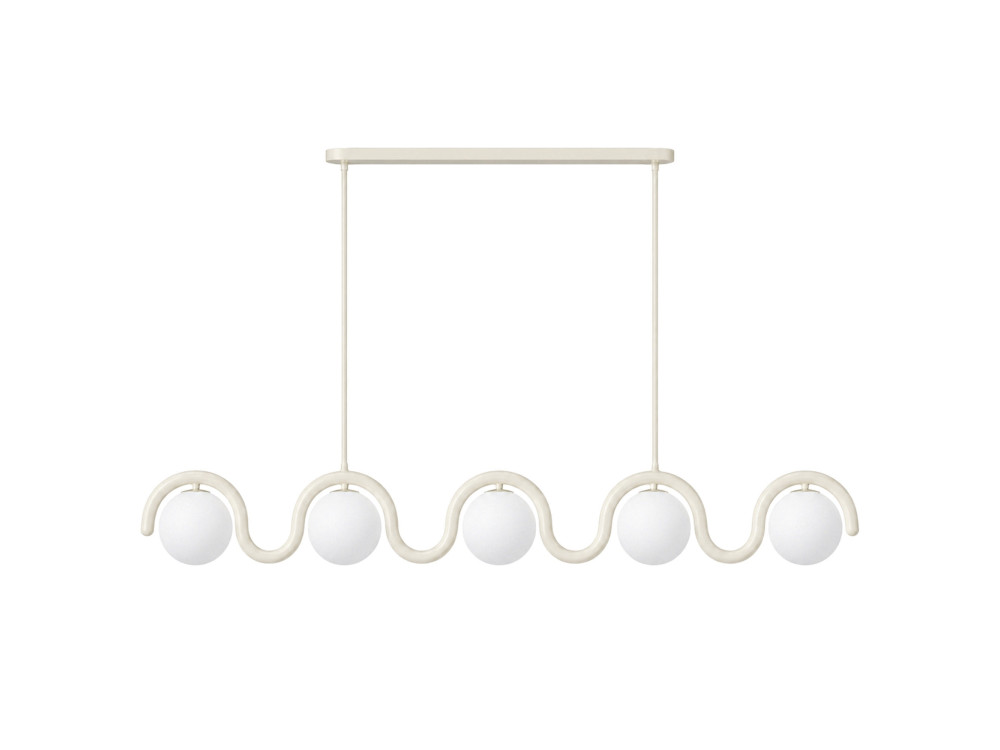 Lustre en métal "GEDIK-2044" - 140 x 17 cm - Beige