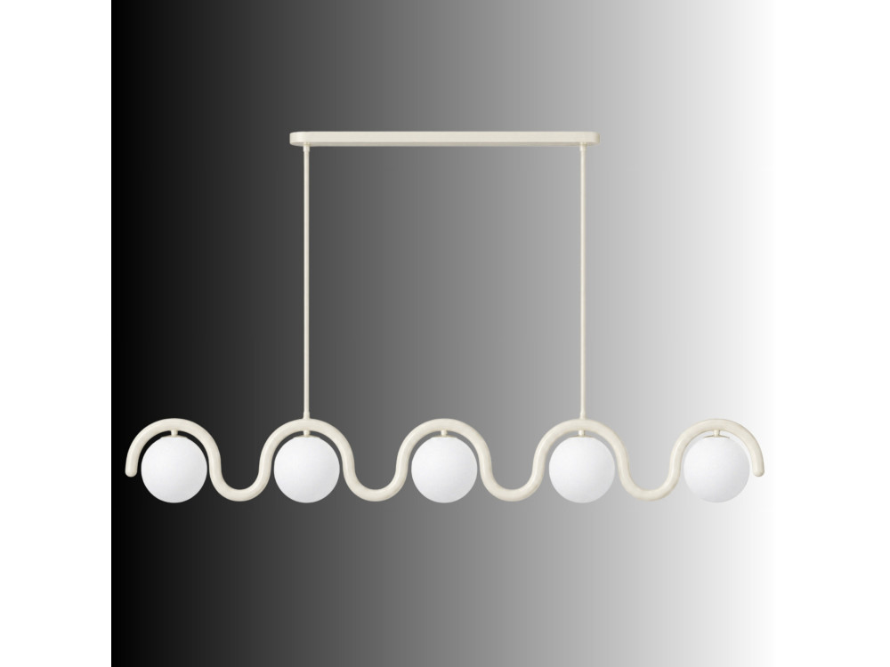Lustre en métal "GEDIK-2044" - 140 x 17 cm - Beige
