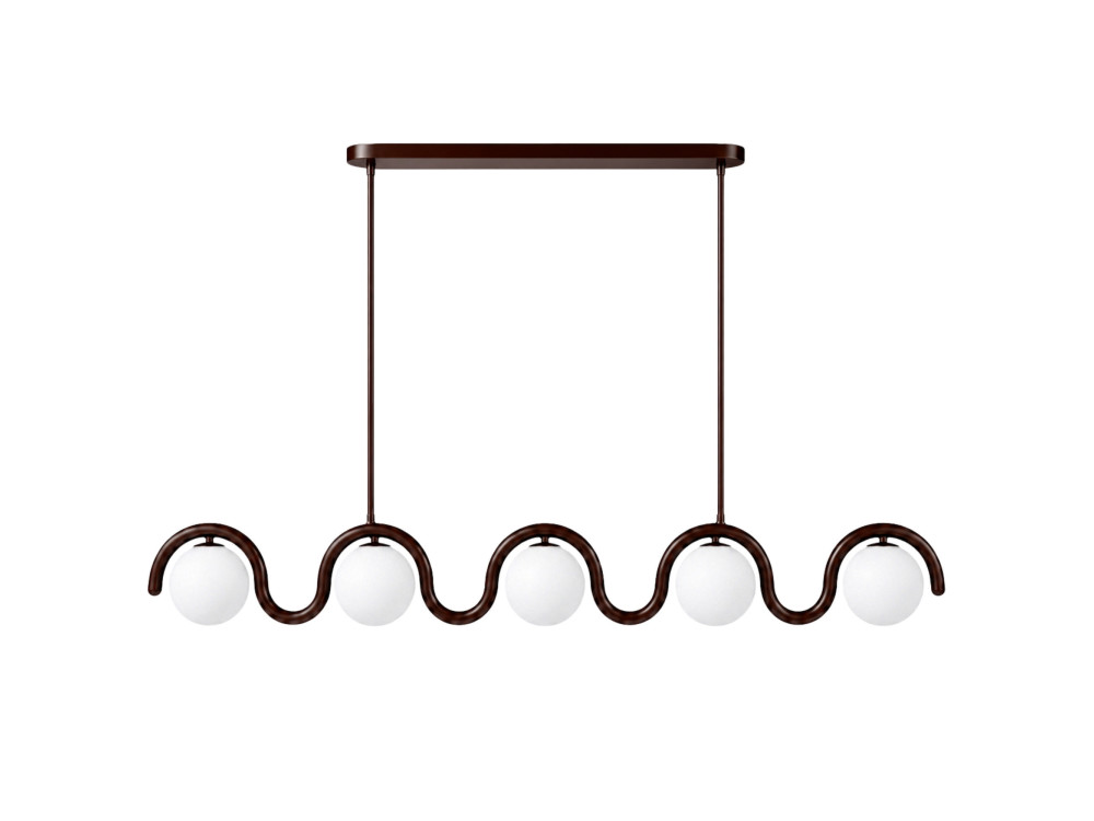 Lustre en métal "GEDIK-20444" - 140 x 17 cm - Marron