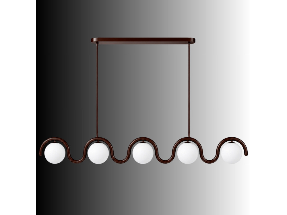 Lustre en métal "GEDIK-20444" - 140 x 17 cm - Marron