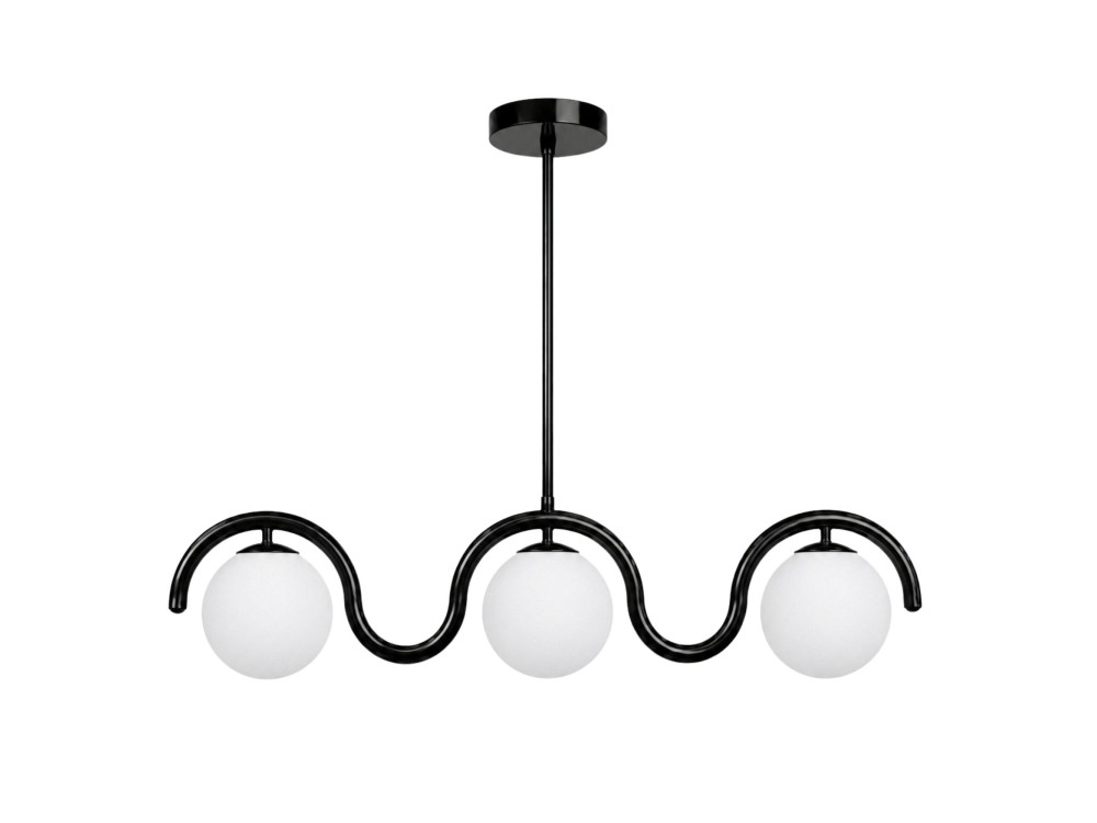 Lustre en métal "GEDIK-20442" - 80 x 17 cm - Noir