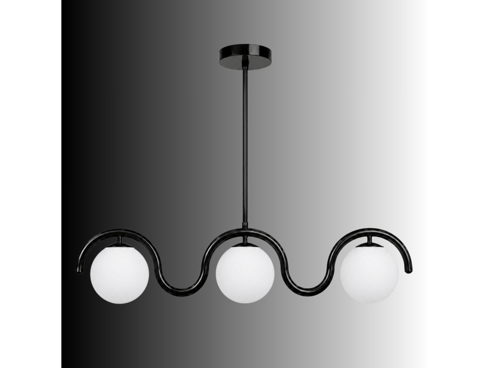 Lustre en métal "GEDIK-20442" - 80 x 17 cm - Noir