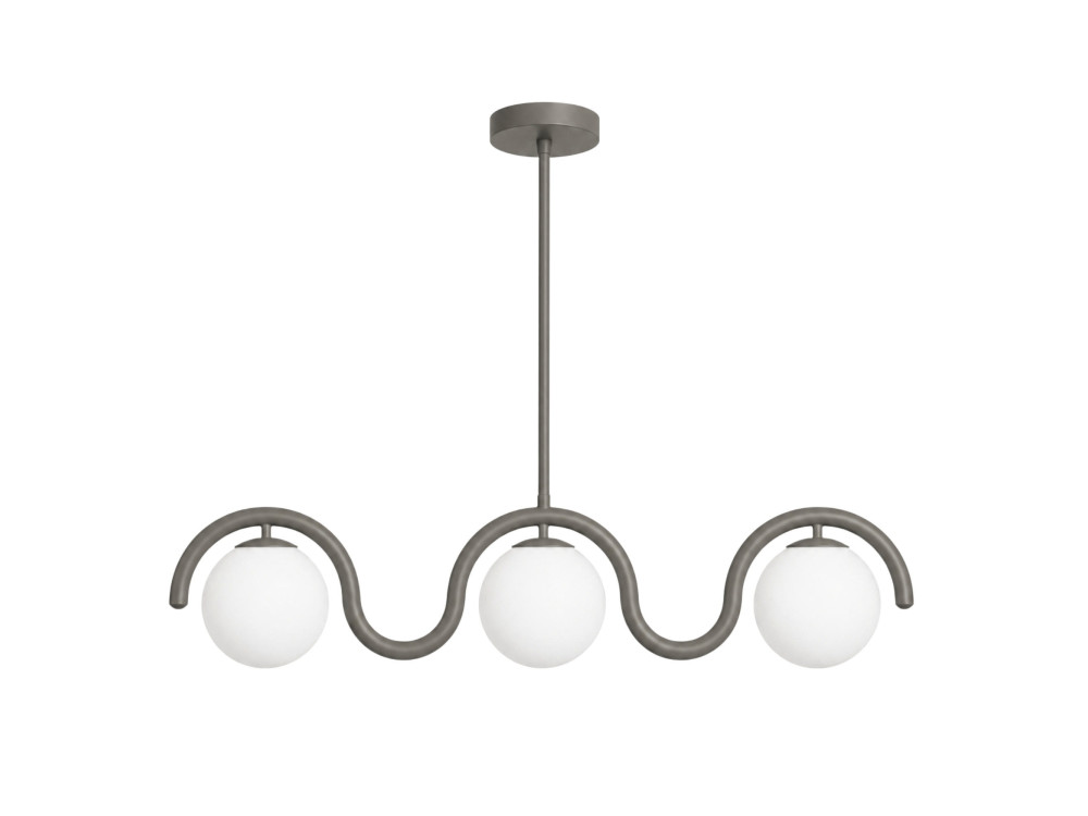 Lustre en métal "GEDIK-20442" - 80 x 17 cm - Gris