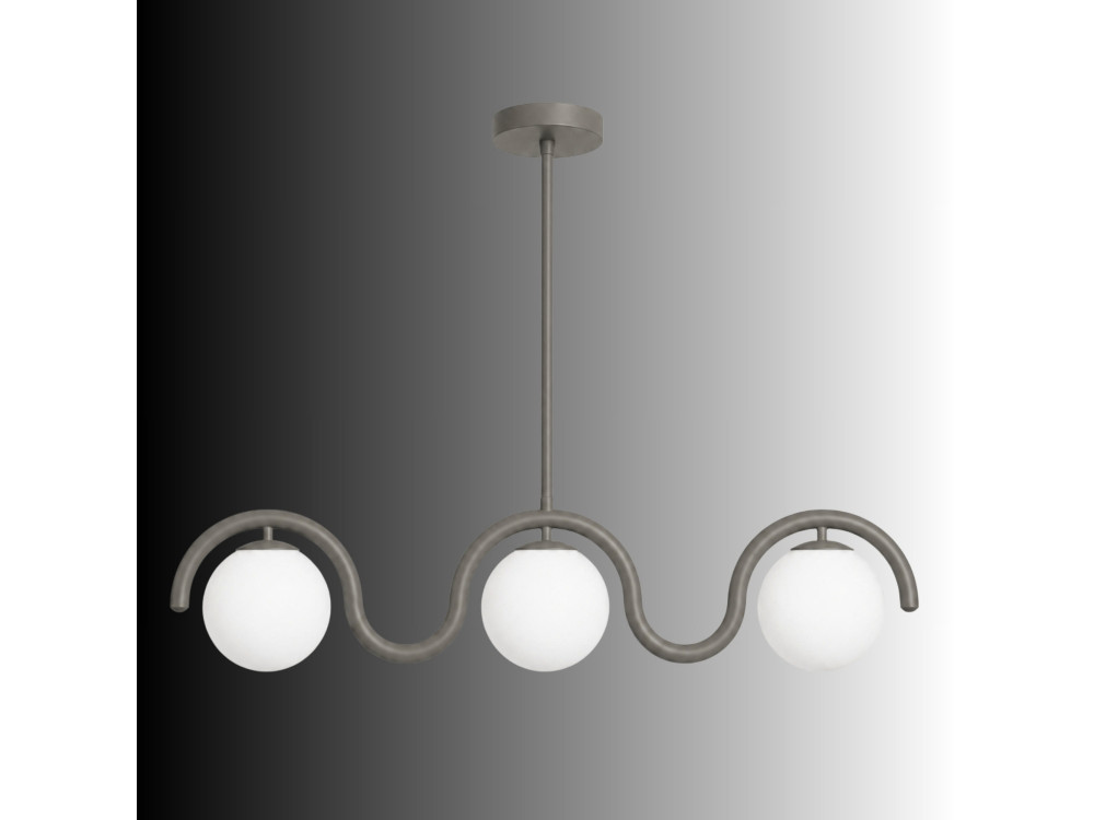 Lustre en métal "GEDIK-20442" - 80 x 17 cm - Gris