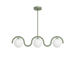 Lustre en métal "GEDIK-20442" - 80 x 17 cm - Vert Menthe