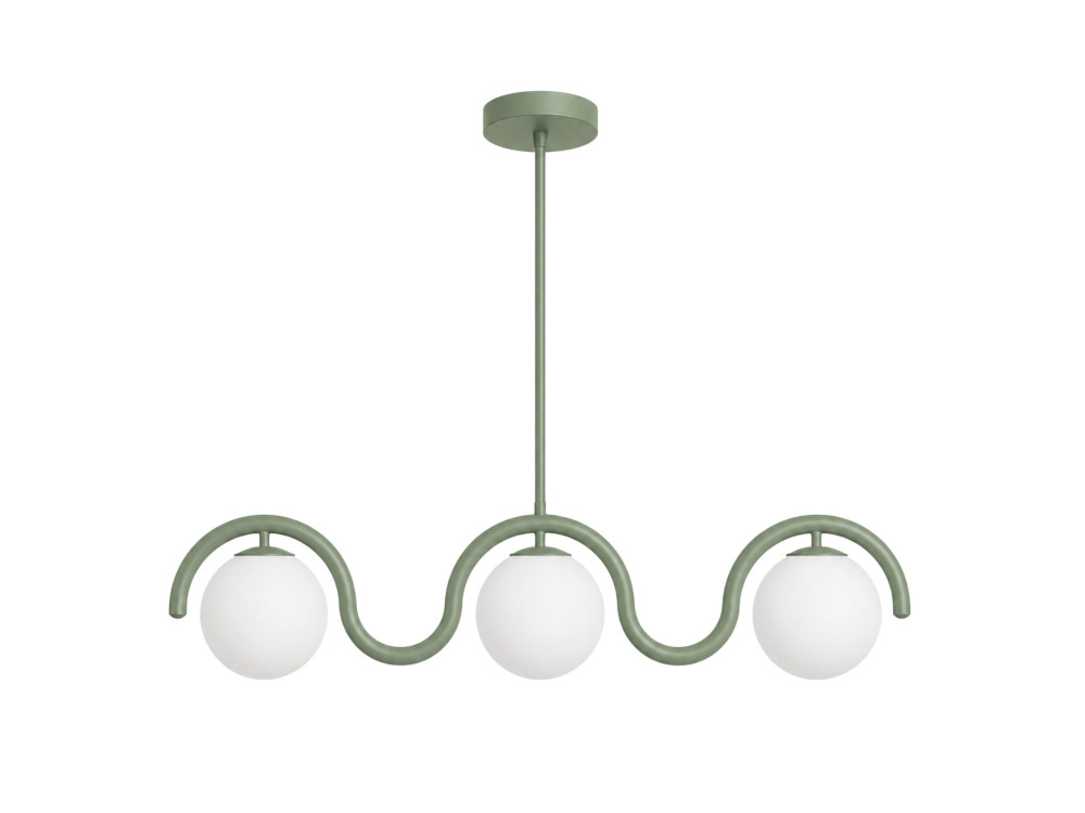 Lustre en métal "GEDIK-20442" - 80 x 17 cm - Vert Menthe